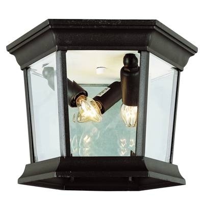 Trans Globe Lighting 4904 BK 3 Light Flush-mount in Black